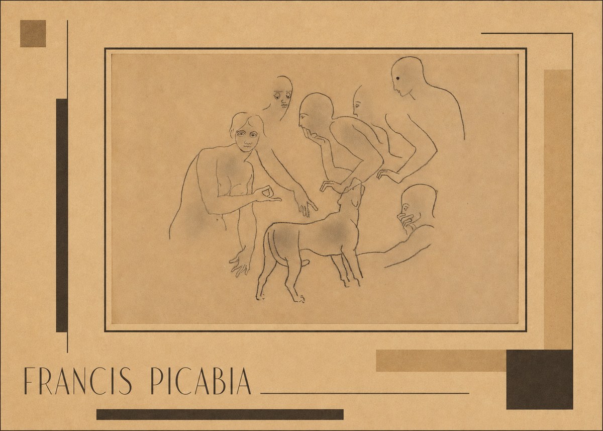 Francis Picabia Figures and Dog No2 - Plakát