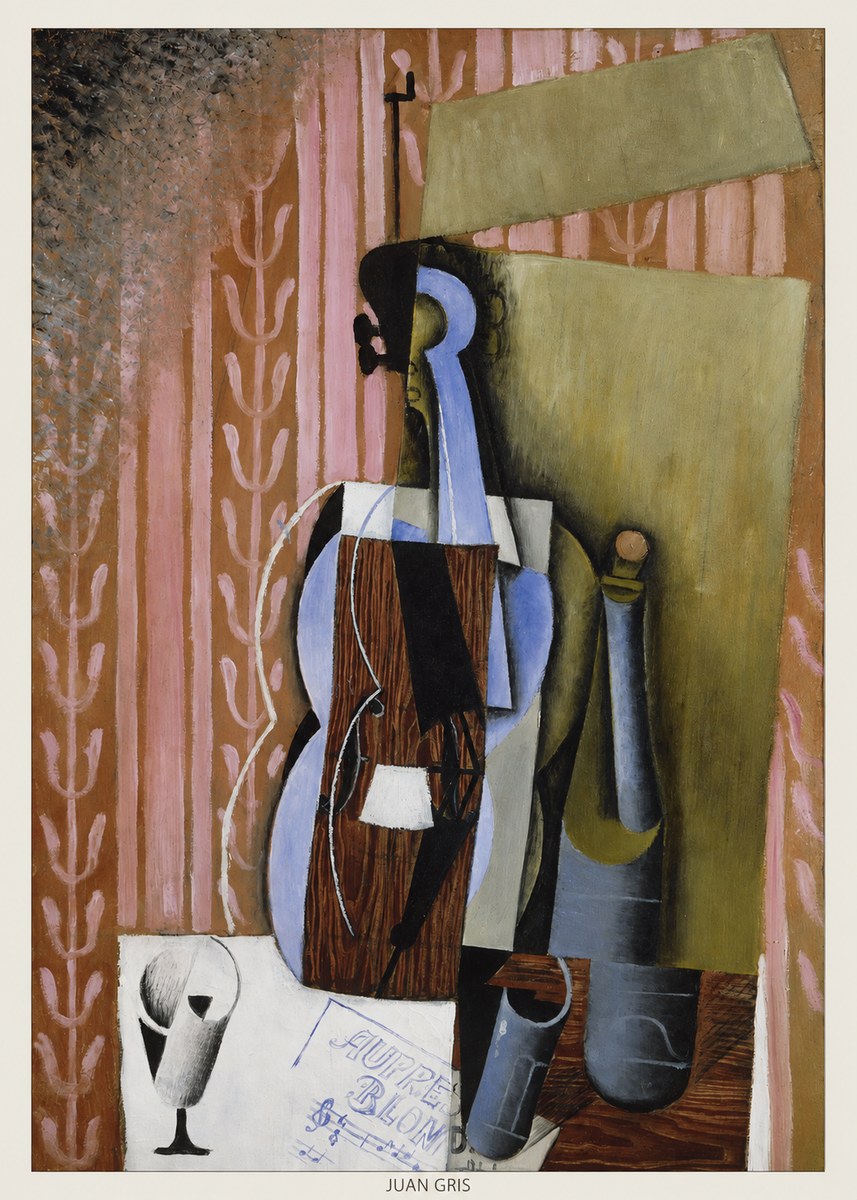 Juan Gris Still Life with Mandolin No5 - Plakát