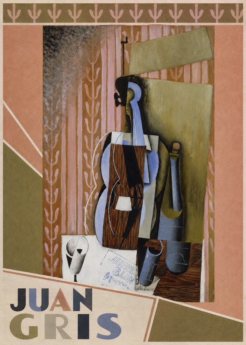 Juan Gris Still Life with Mandolin No6 - Plakát