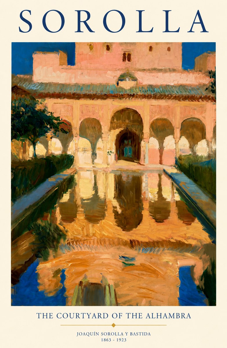 Sorolla The Courtyard of the Alhambra No1 - Plakát