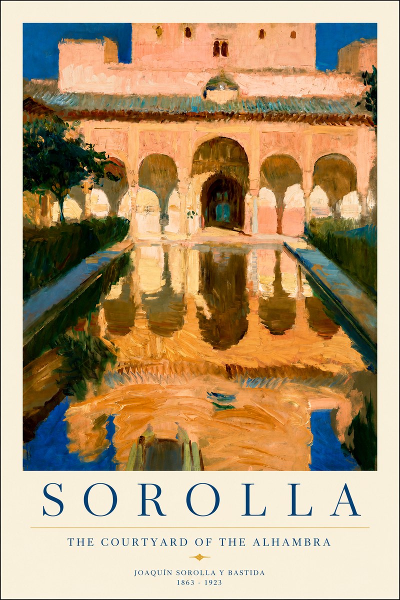 Sorolla The Courtyard of the Alhambra No2 - Plakát