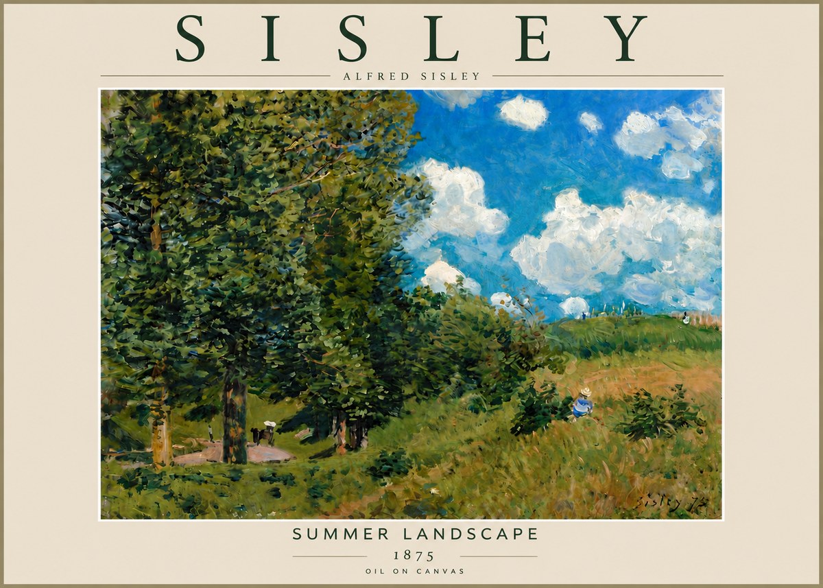 Sisley Summer Landscape No5 - Plakát
