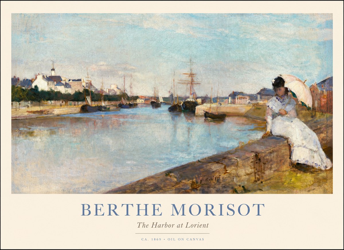 Berthe Morisot The Harbor at Lorient No1 - Plakát
