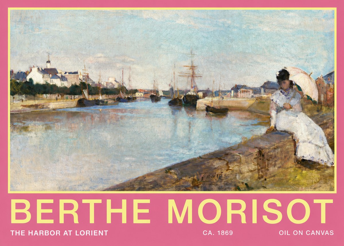 Berthe Morisot The Harbor at Lorient No2 - Plakát