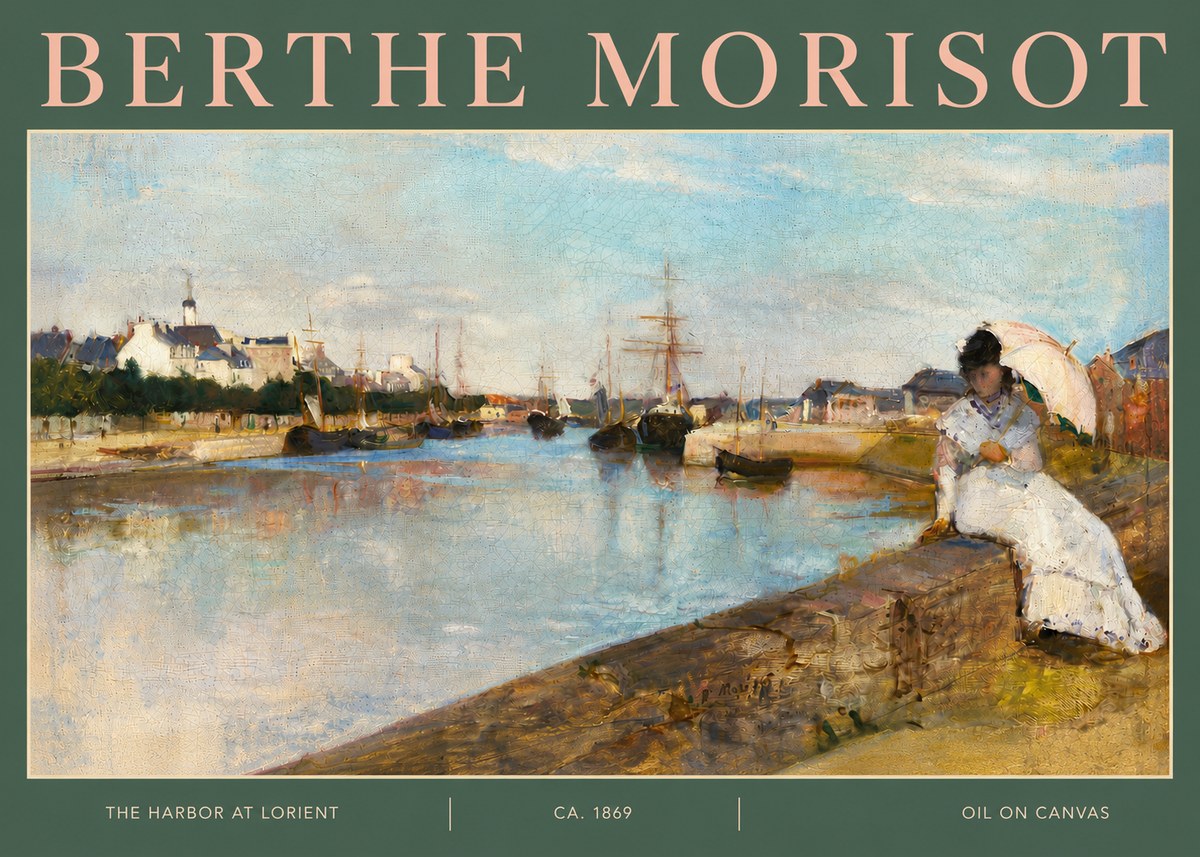 Berthe Morisot The Harbor at Lorient No4 - Plakát