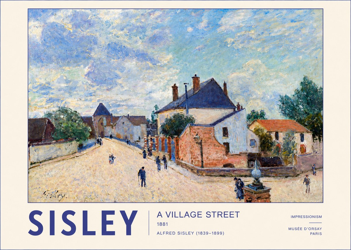 Sisley A Village Street No3 - Plakát