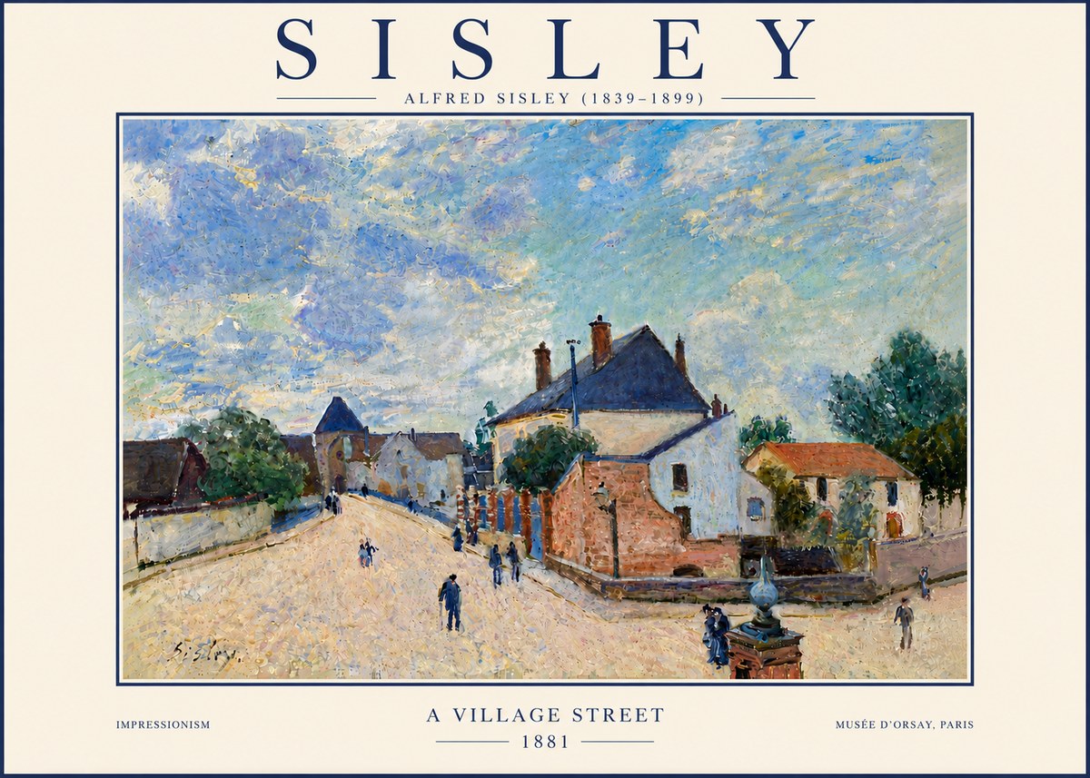 Sisley A Village Street No6 - Plakát