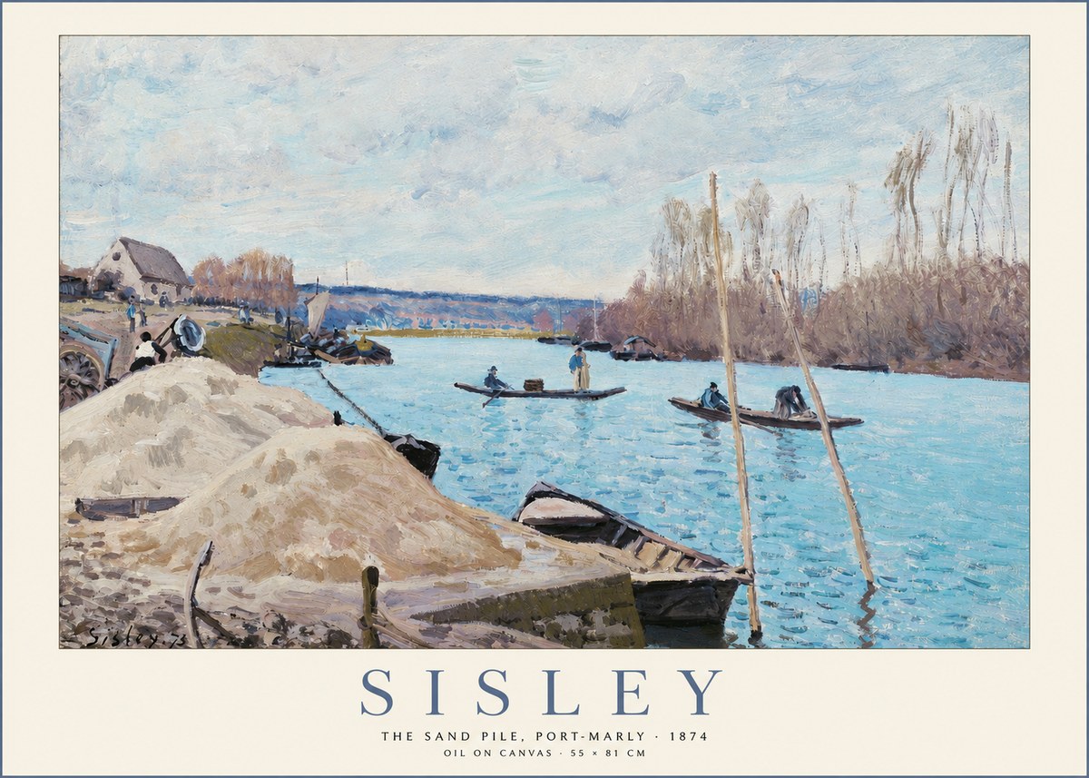 Sisley The Sand Pile, Port-marly No2 - Plakát
