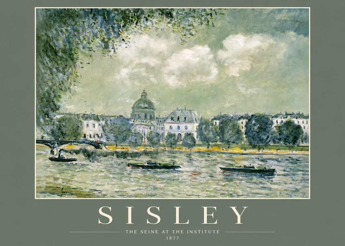 Sisley The Seine at the Institute No2 - Plakát
