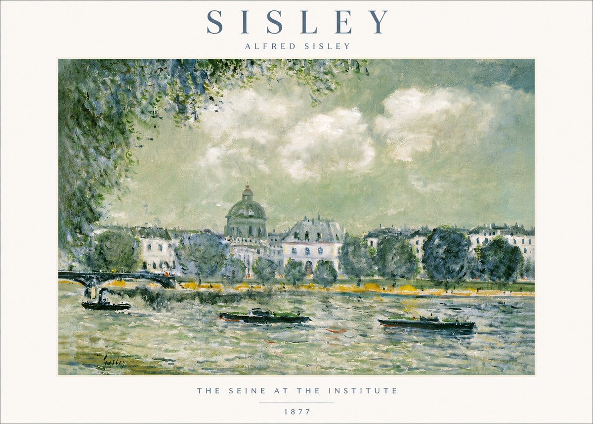 Sisley The Seine at the Institute No3 - Plakát