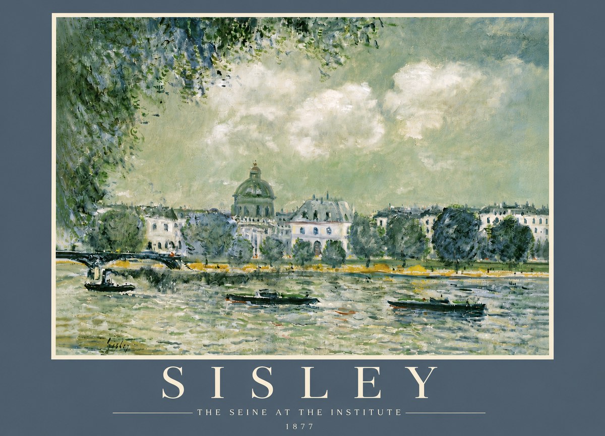 Sisley The Seine at the Institute No5 - Plakát