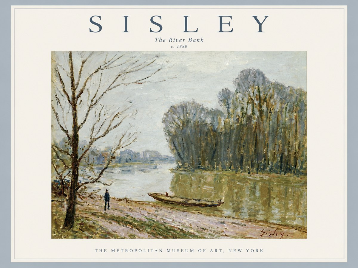 Sisley The River Bank II No2 - Plakát