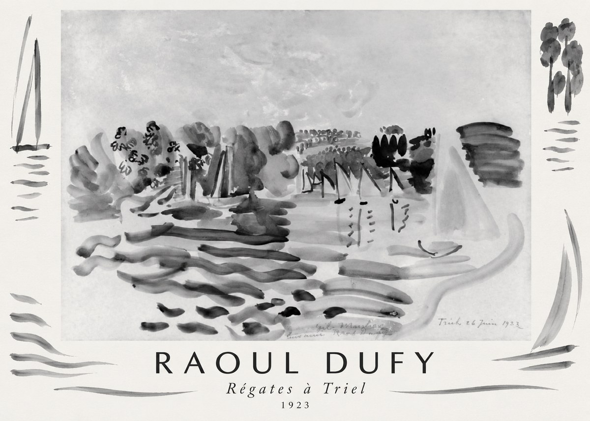 Raoul Dufy Régates À Triel No1 - Plakát