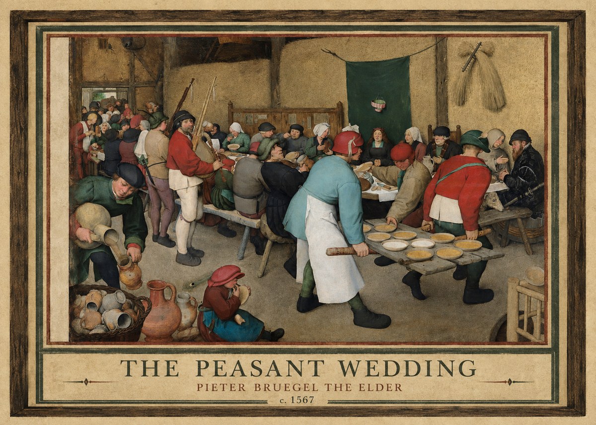 Pieter Bruegel The Peasant Wedding II No1 - Plakát