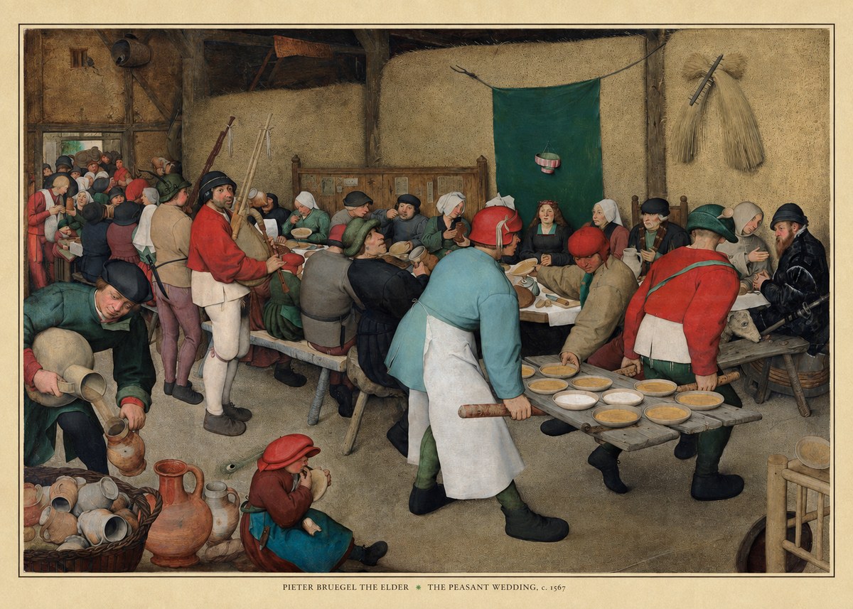 Pieter Bruegel The Peasant Wedding II No5 - Plakát