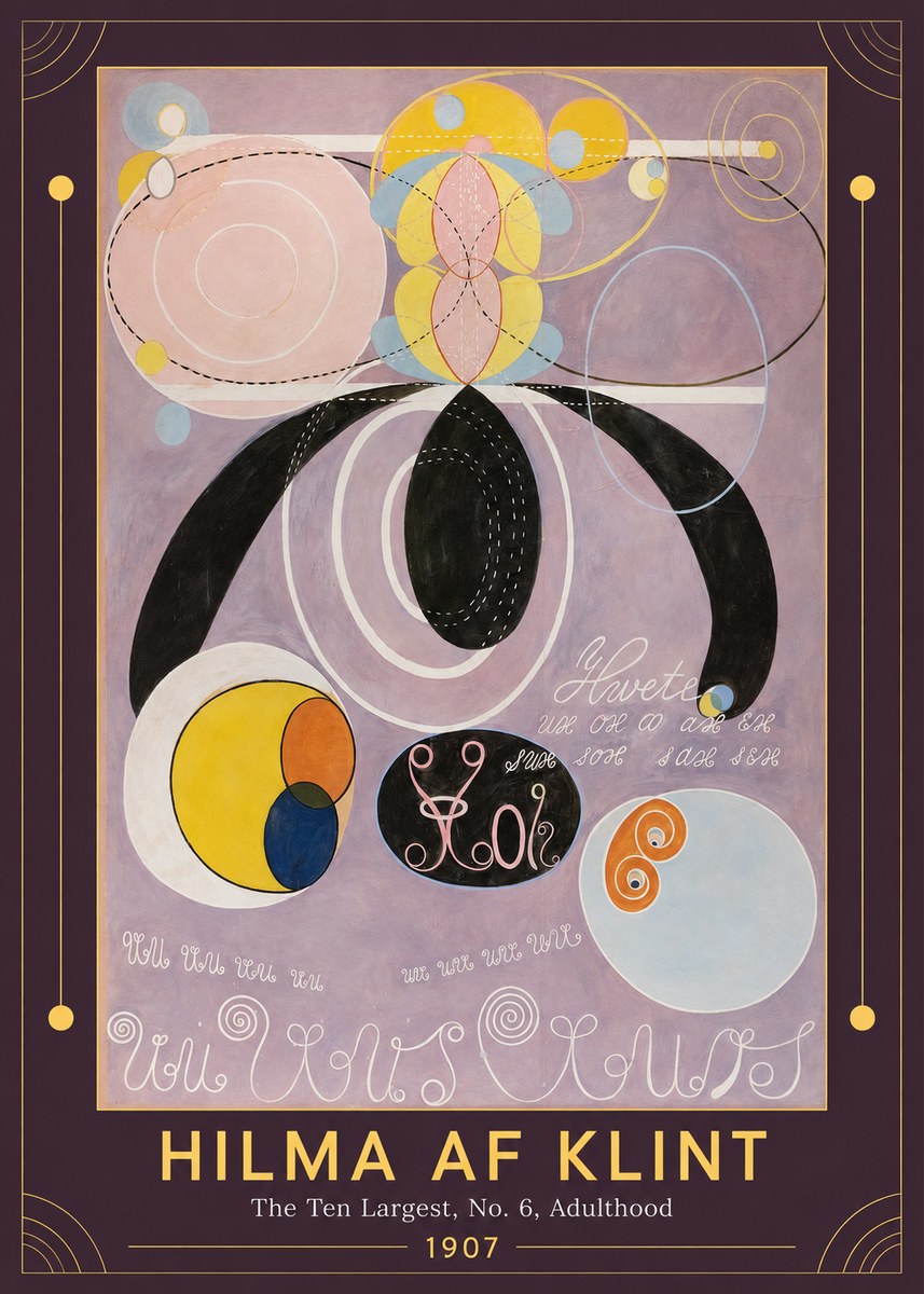 Hilma af Klint The Ten Largest, No. 6, Adulthood No1 - Plakát