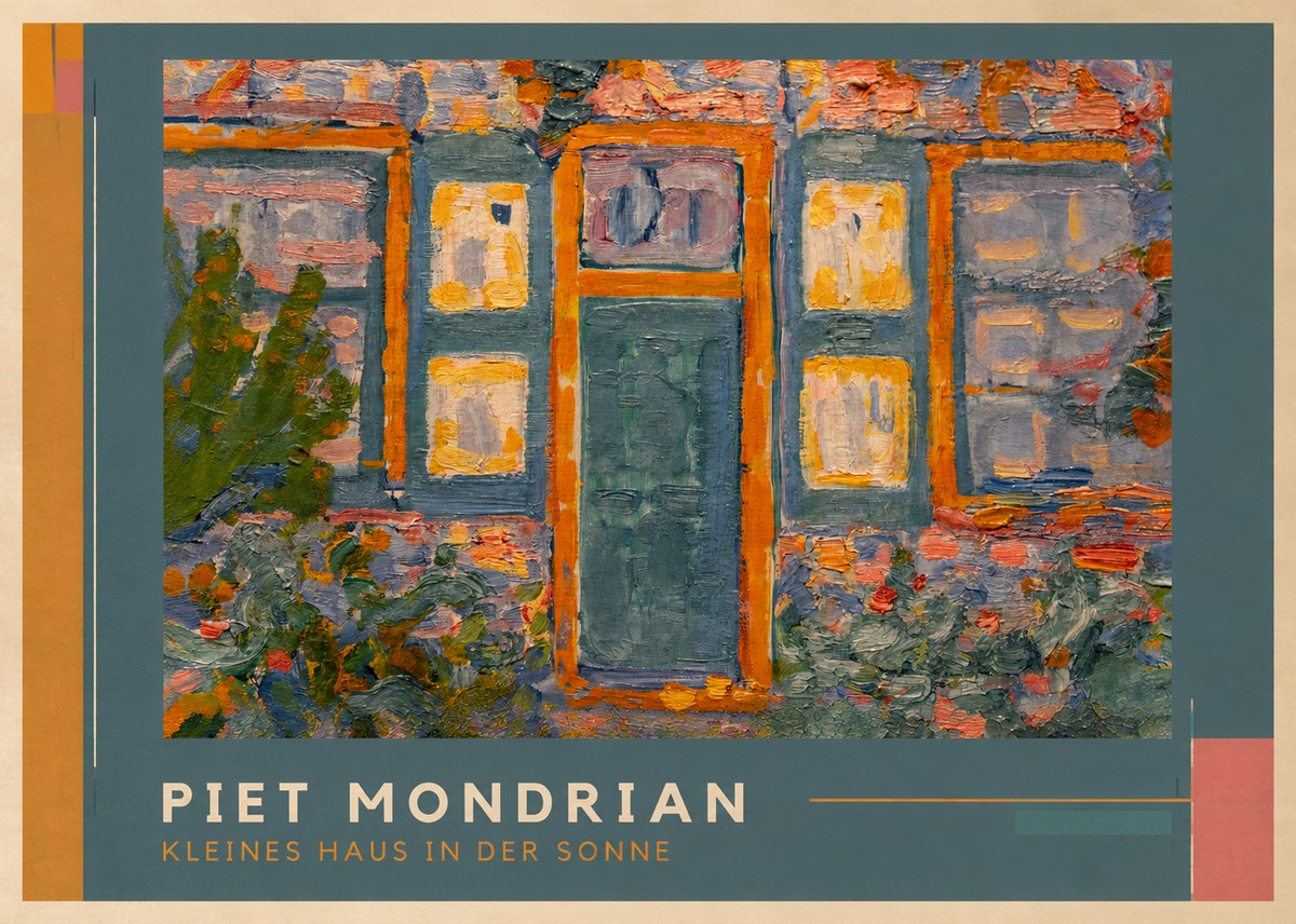 Piet Mondrian Kleines Haus in Der Sonne II No1 - Plakát