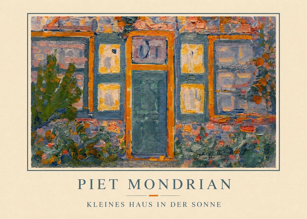 Piet Mondrian Kleines Haus in Der Sonne II No2 - Plakát