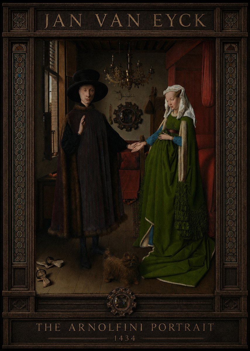 Jan van Eyck The Arnolfini Portrait II No3 - Plakát