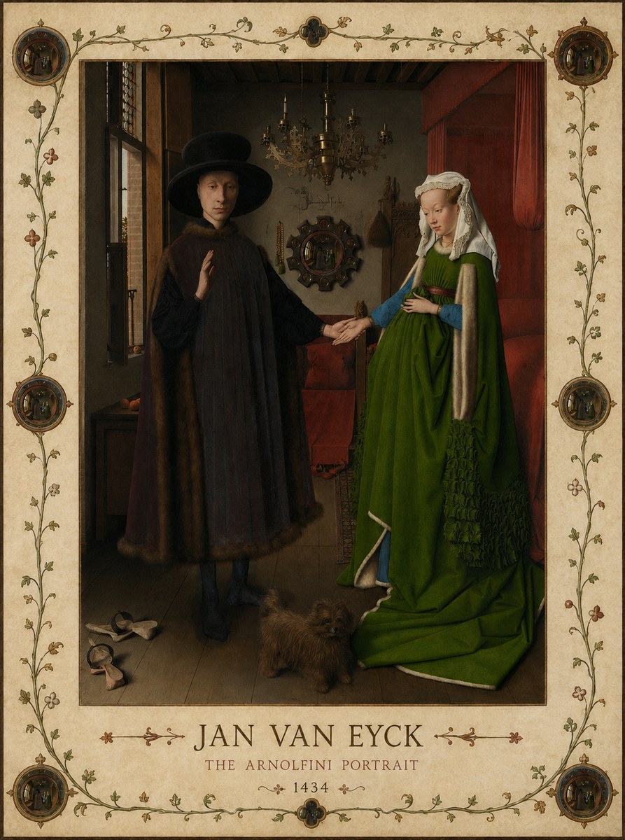 Jan van Eyck The Arnolfini Portrait II No4 - Plakát