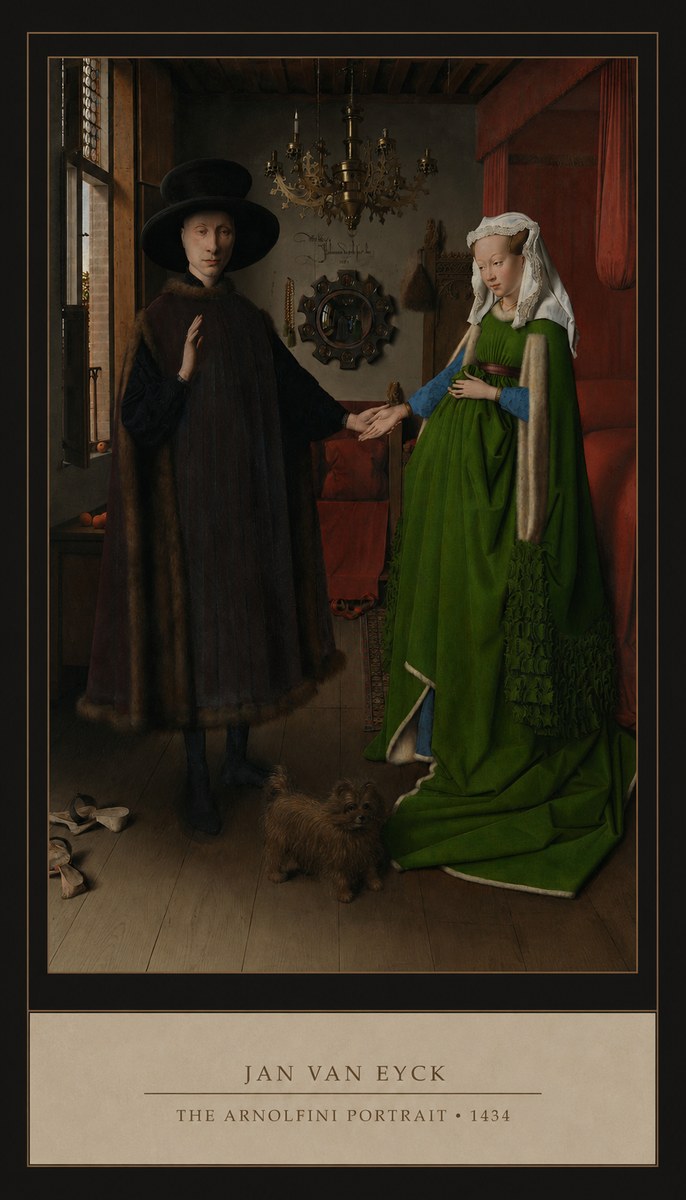 Jan van Eyck The Arnolfini Portrait II No5 - Plakát