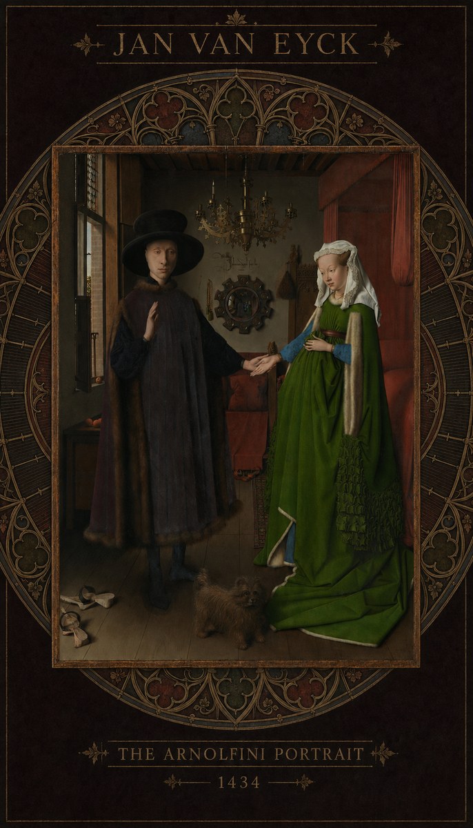 Jan van Eyck The Arnolfini Portrait II No6 - Plakát