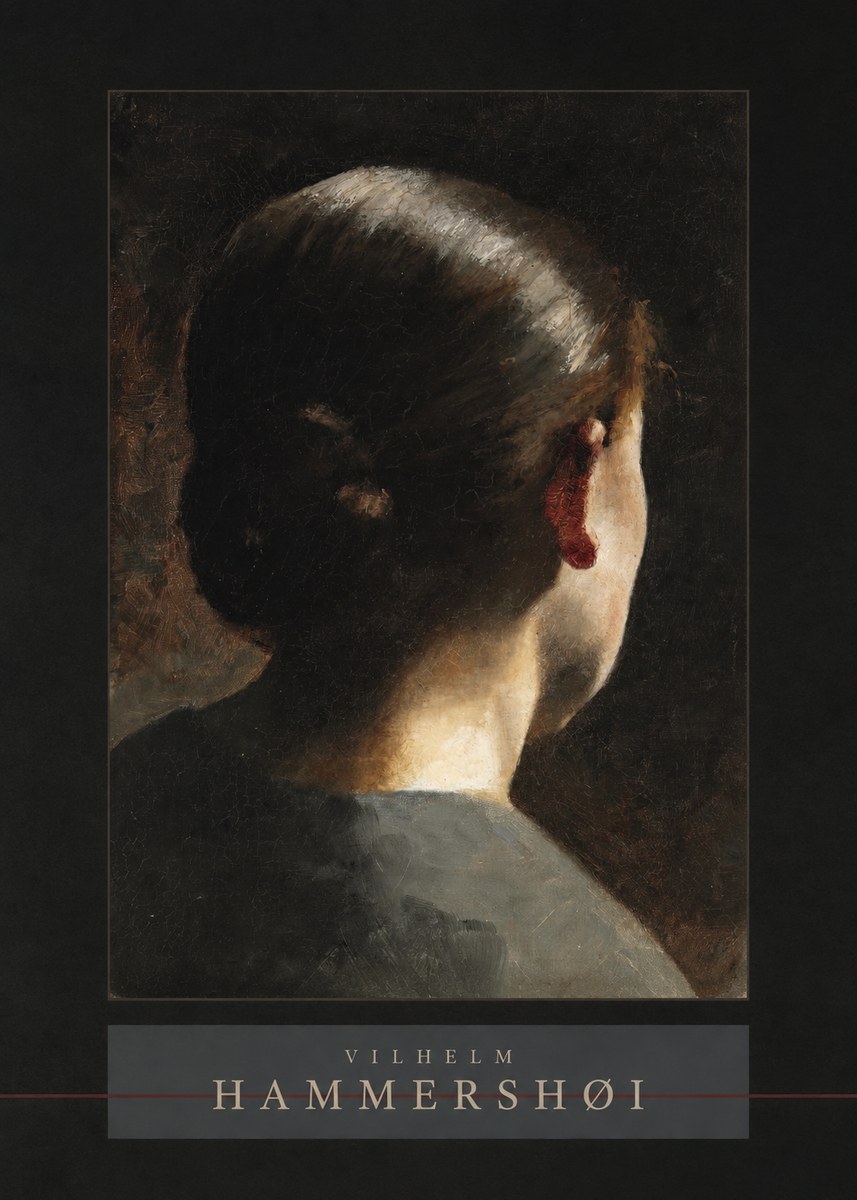 Vilhelm Hammershøi Woman from Behind No3 - Plakát