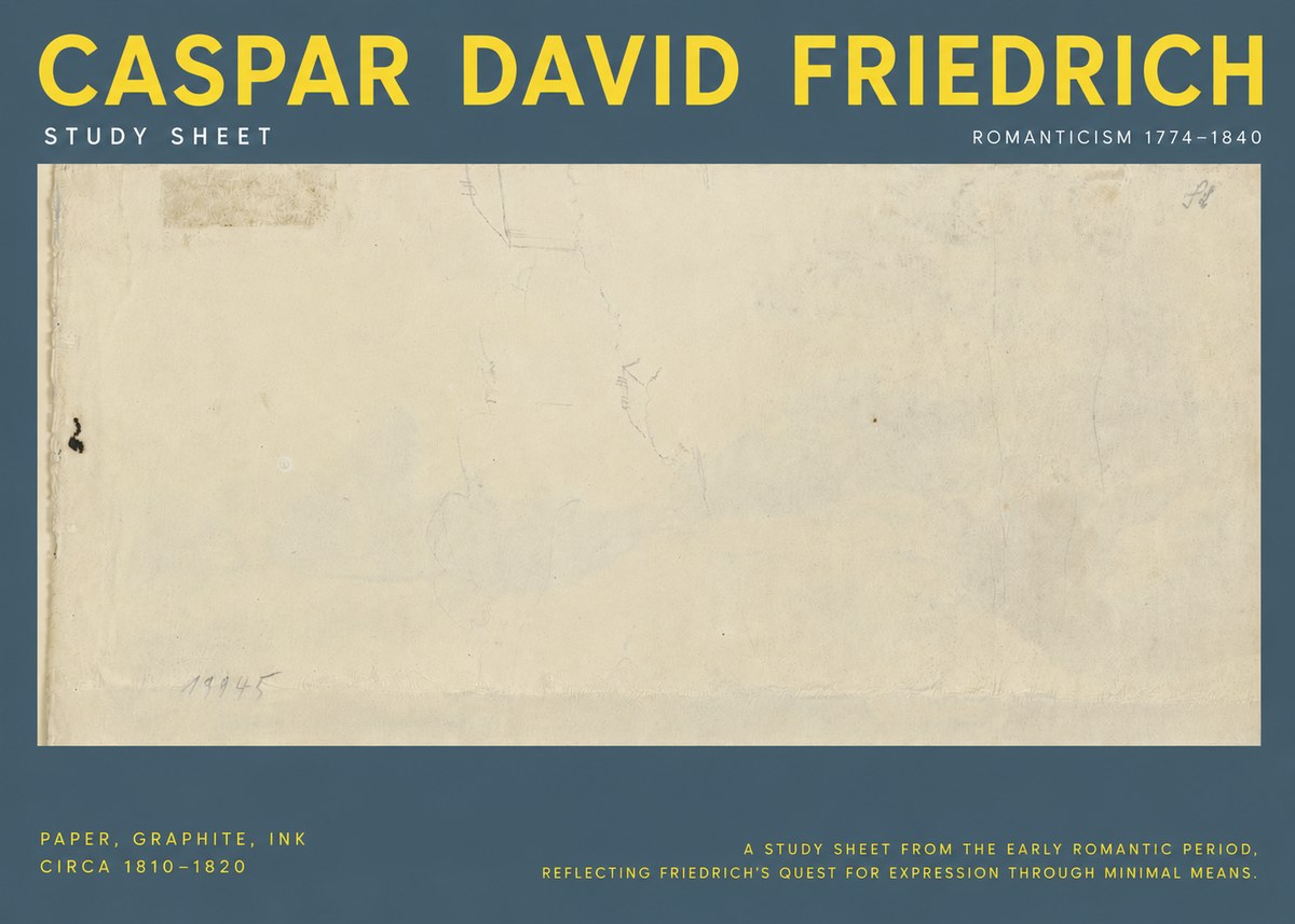 Caspar David Friedrich Study Sheet No5 - Plakát