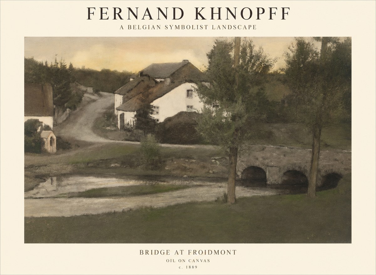 Fernand Khnopff Bridge at Froidmont No1 - Plakát