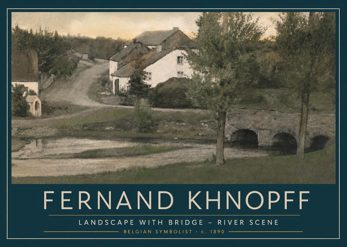 Fernand Khnopff Bridge at Froidmont No5 - Plakát
