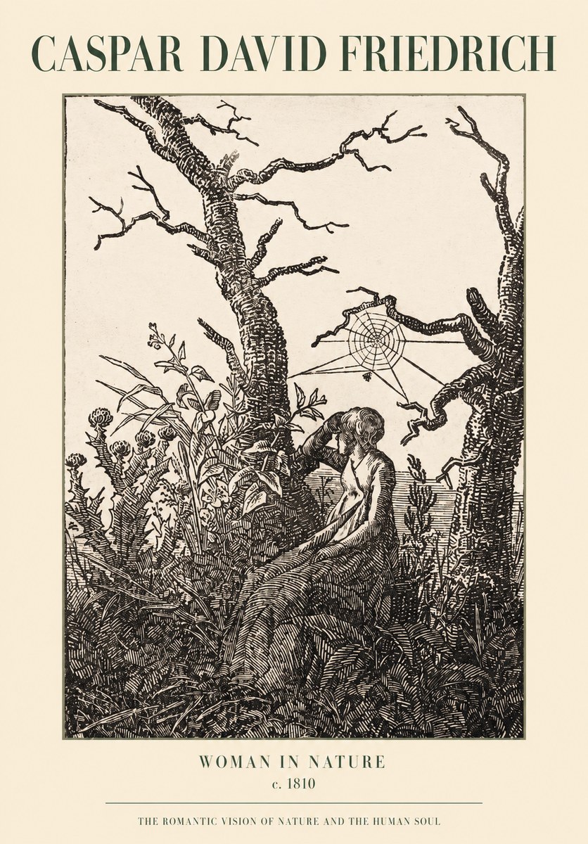 Caspar David Friedrich Woman in Nature No1 - Plakát