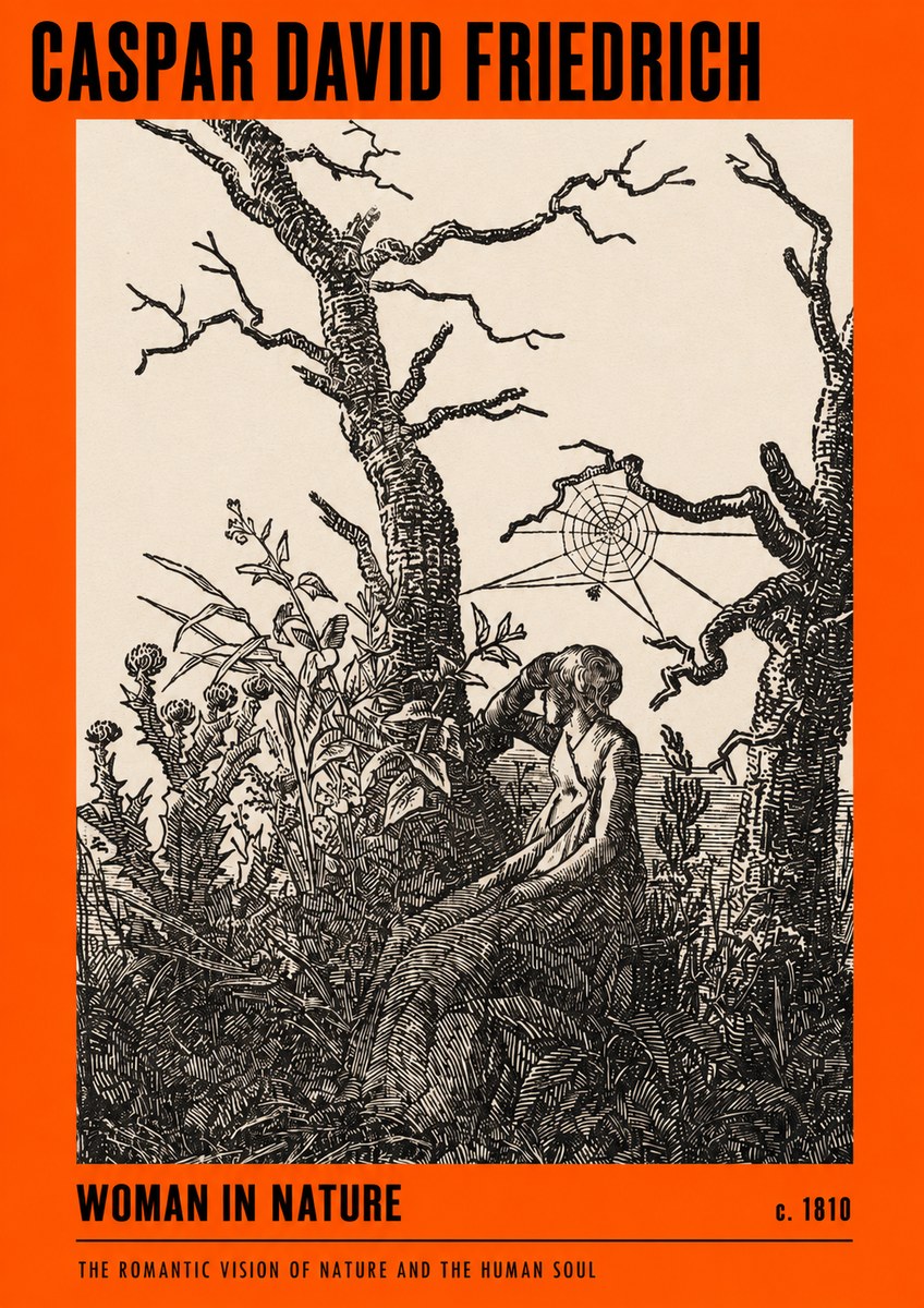 Caspar David Friedrich Woman in Nature No2 - Plakát