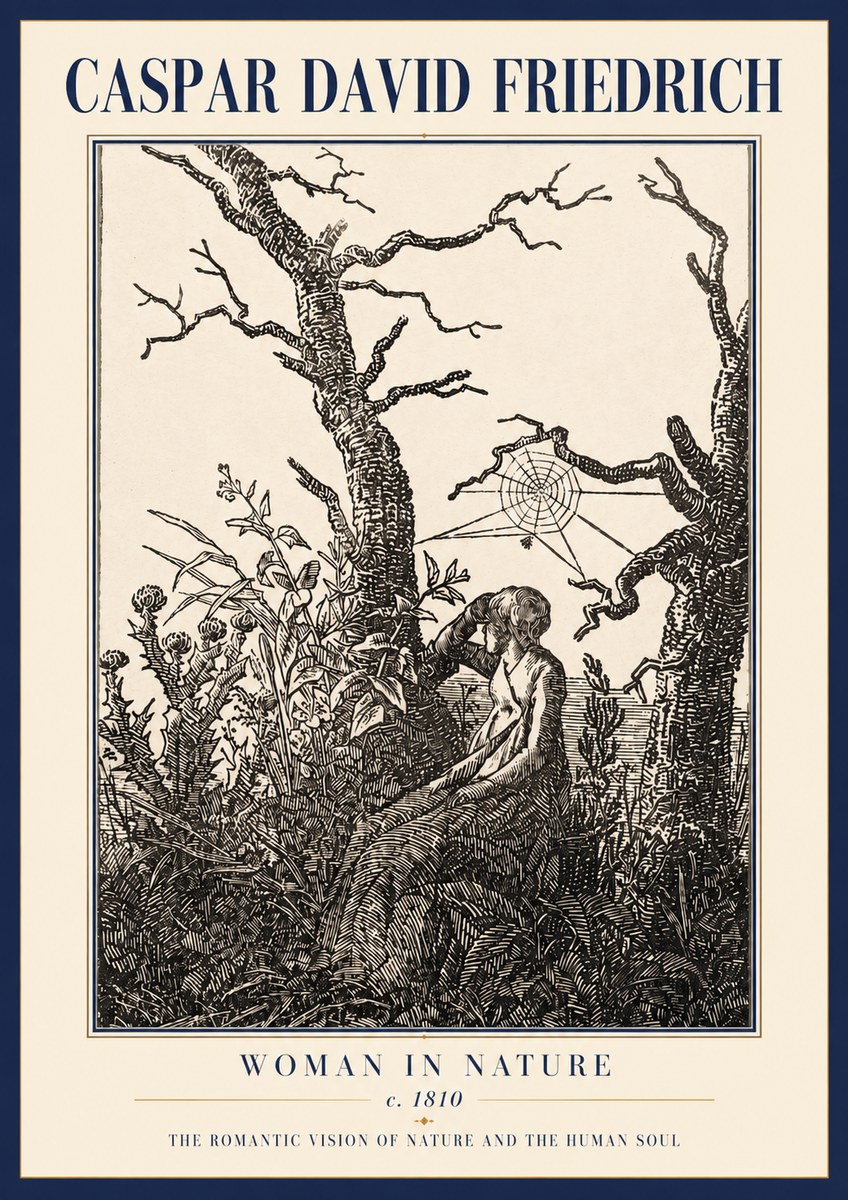 Caspar David Friedrich Woman in Nature No3 - Plakát