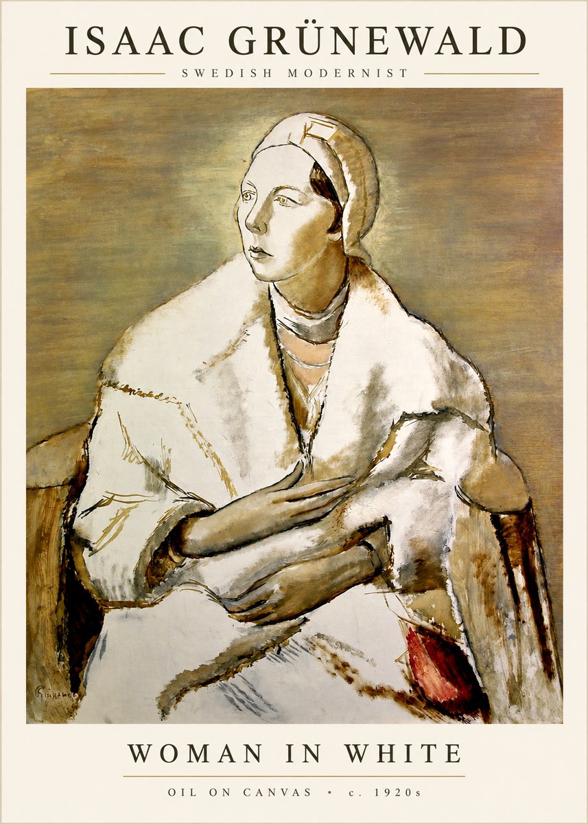 Isaac Grünewald The Woman in White No2 - Plakát