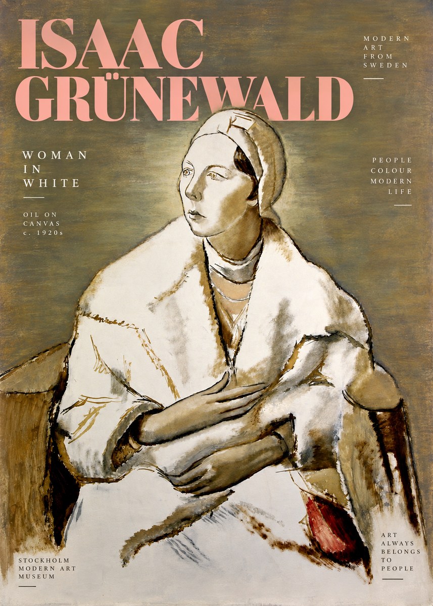 Isaac Grünewald The Woman in White No3 - Plakát