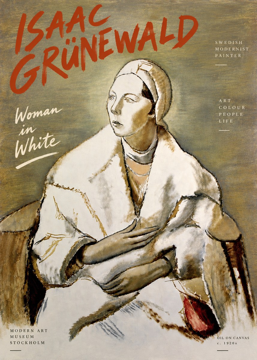Isaac Grünewald The Woman in White No6 - Plakát