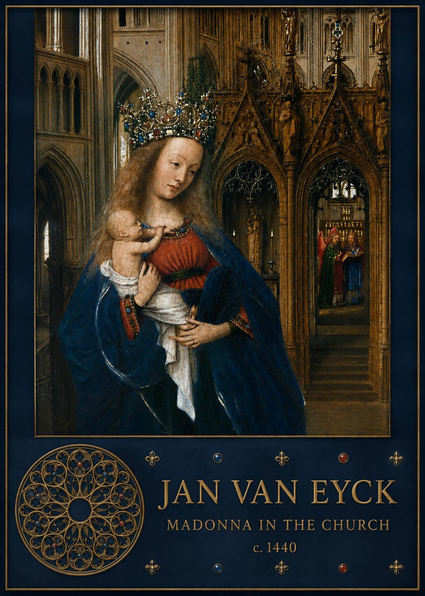 Jan van Eyck Madonna in the Church I No5 - Plakát