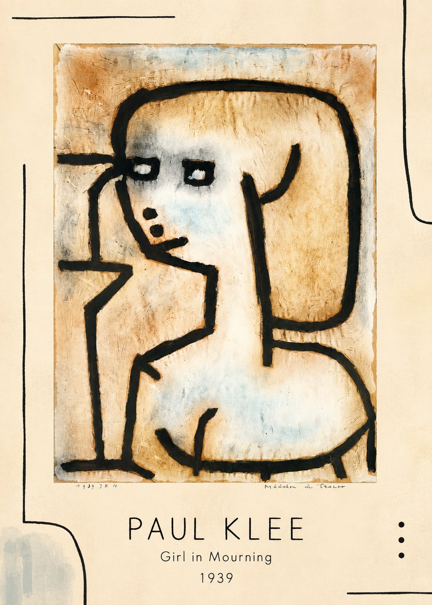 Paul Klee Girl in Mourning No1 - Plakát