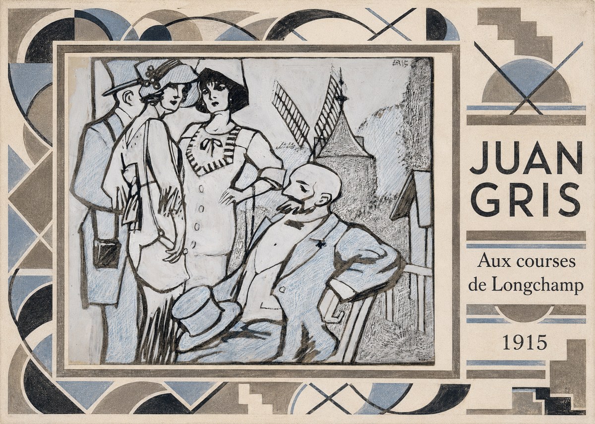 Juan Gris Aux Courses De Longchamp No5 - Plakát