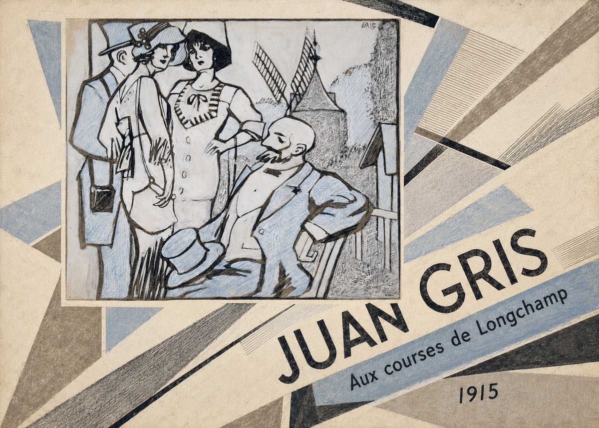 Juan Gris Aux Courses De Longchamp No6 - Plakát