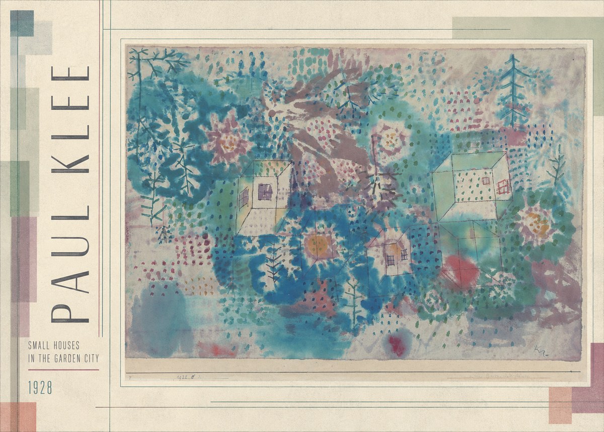 Paul Klee Small Houses in the Garden City No3 - Plakát
