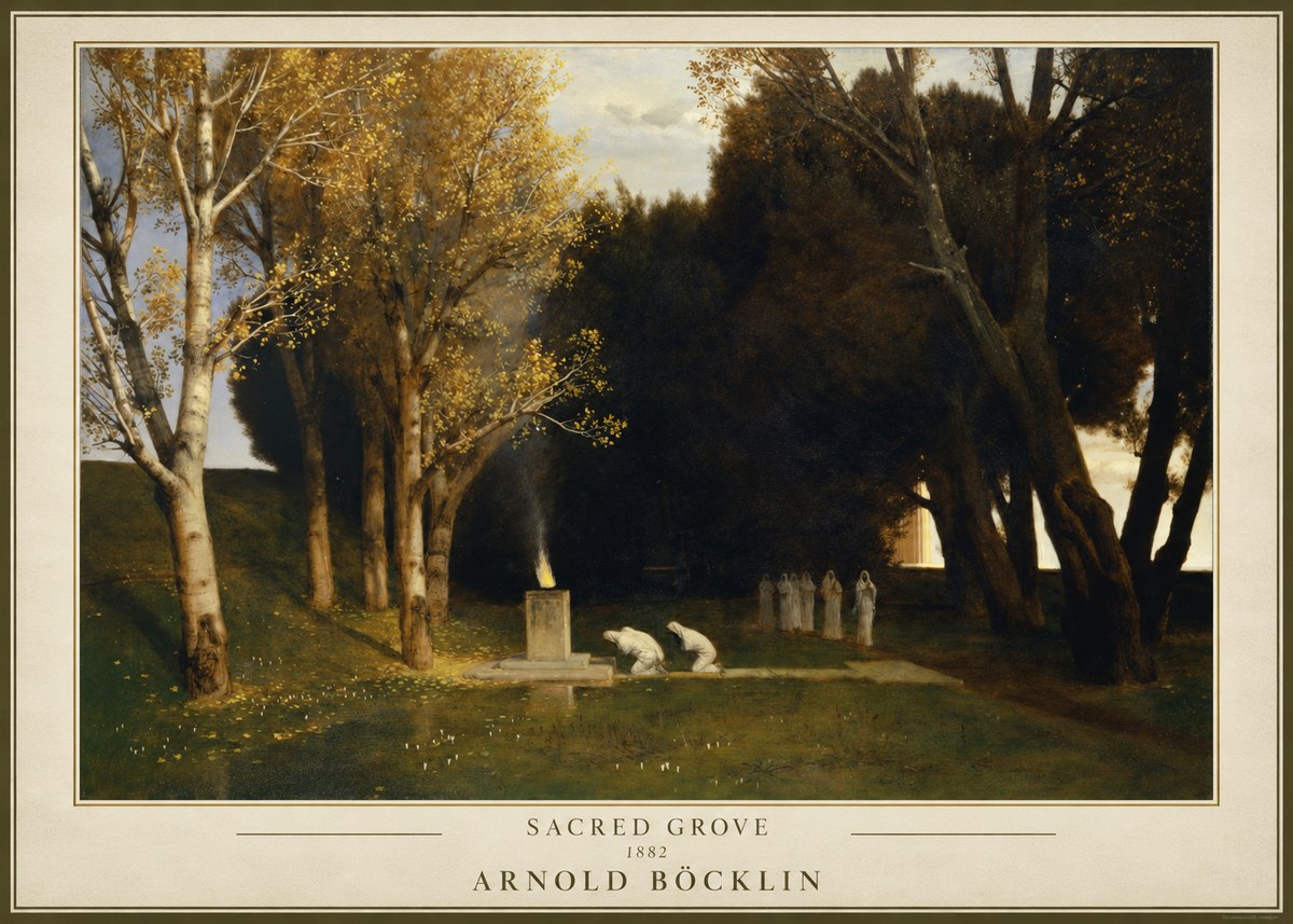 Arnold Böcklin Sacred Grove I No1 - Plakát