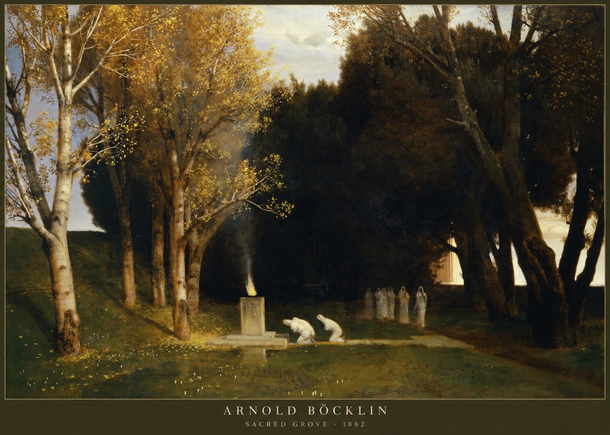Arnold Böcklin Sacred Grove I No2 - Plakát