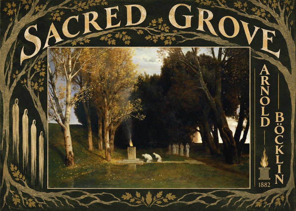 Arnold Böcklin Sacred Grove I No6 - Plakát
