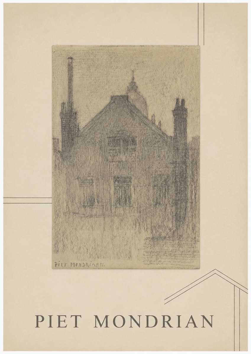 Piet Mondrian House Study No1 - Plakát
