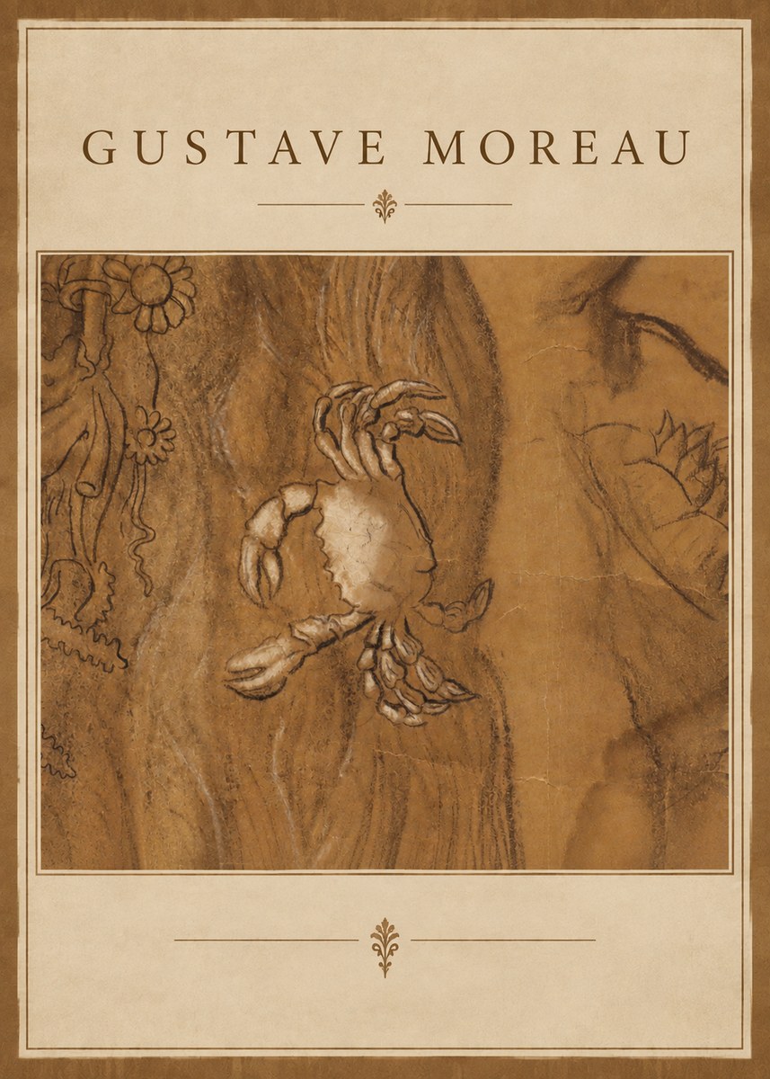 Gustave Moreau Crab Study No2 - Plakát