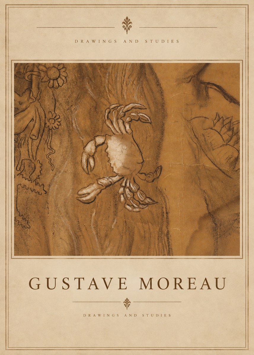 Gustave Moreau Crab Study No5 - Plakát