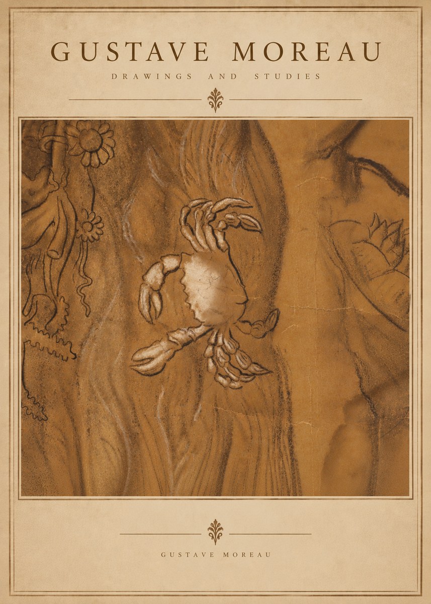 Gustave Moreau Crab Study No6 - Plakát