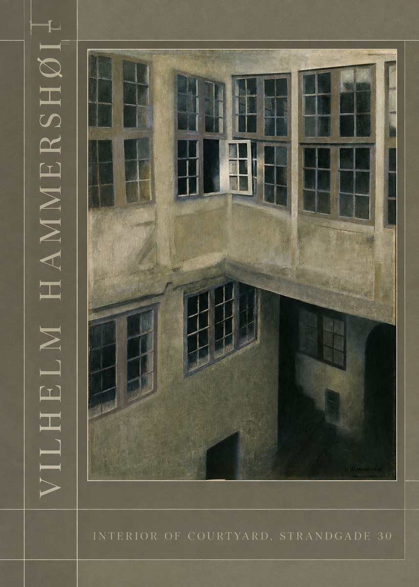 Vilhelm Hammershøi Interior of Courtyard, Strandgade 30 No2 - Plakát