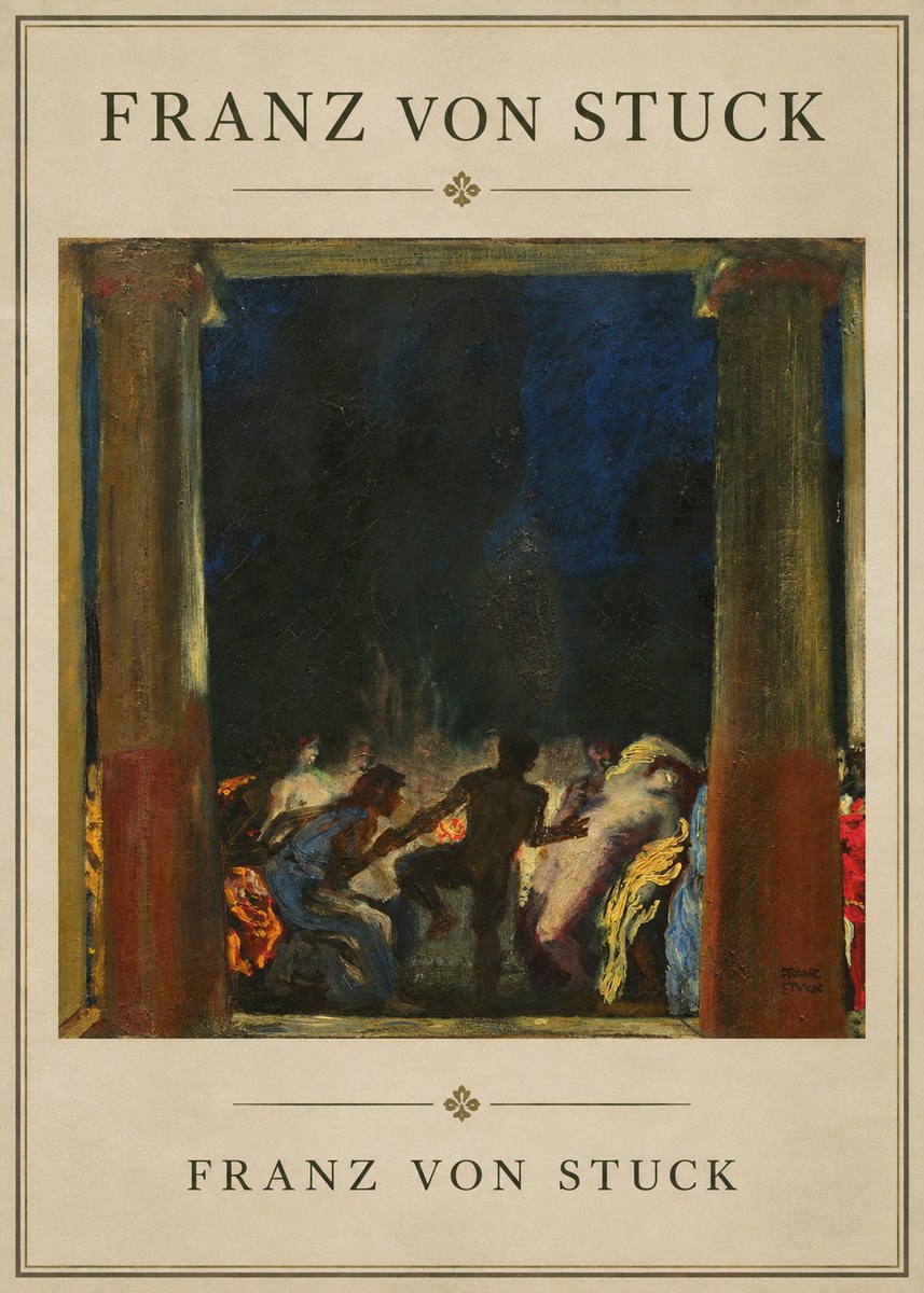 Franz von Stuck Bacchic Revel No1 - Plakát